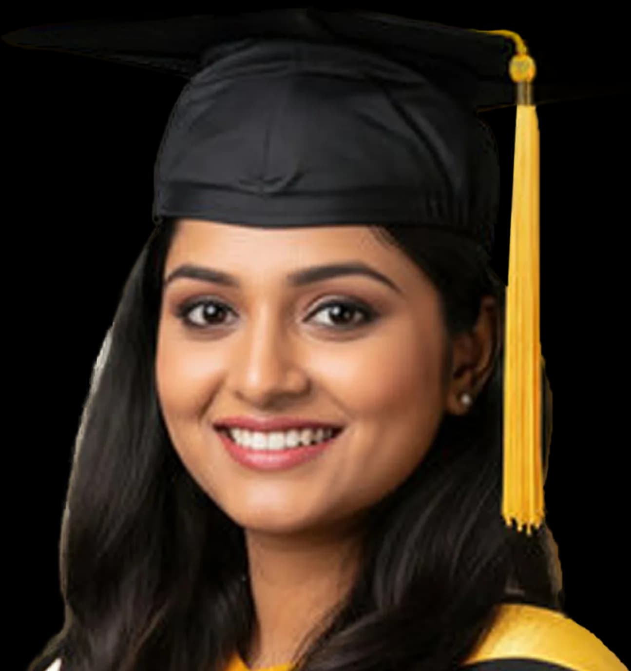 A graduate in her convocation cap